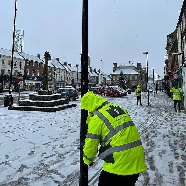 Surveying in the snow