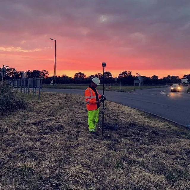 Land surveying at night